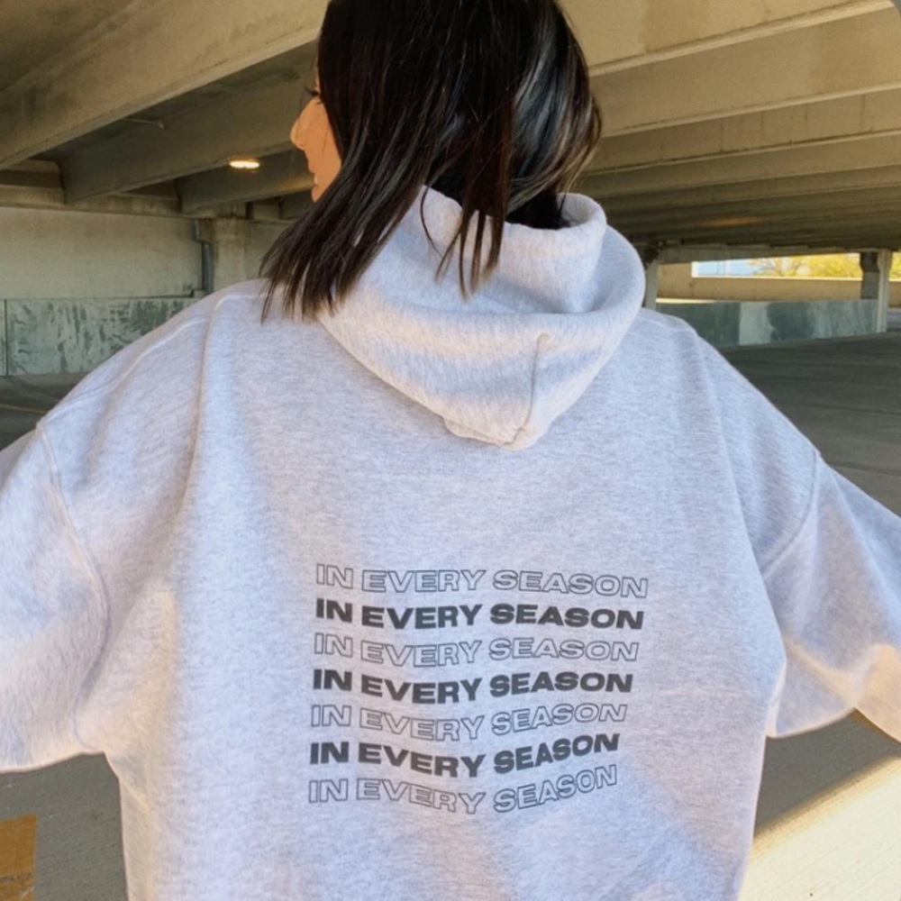 In Every Season Grey Hoodie Size L